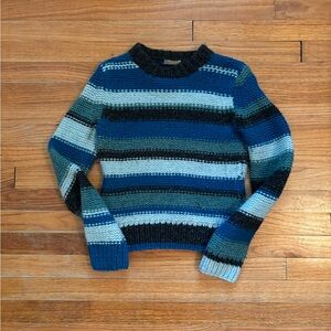 ~blue striped crew neck j.crew sweater~